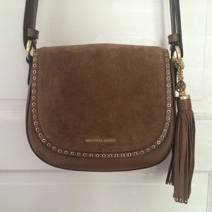 Michael Kors Brown Suede/Leather Crossbody